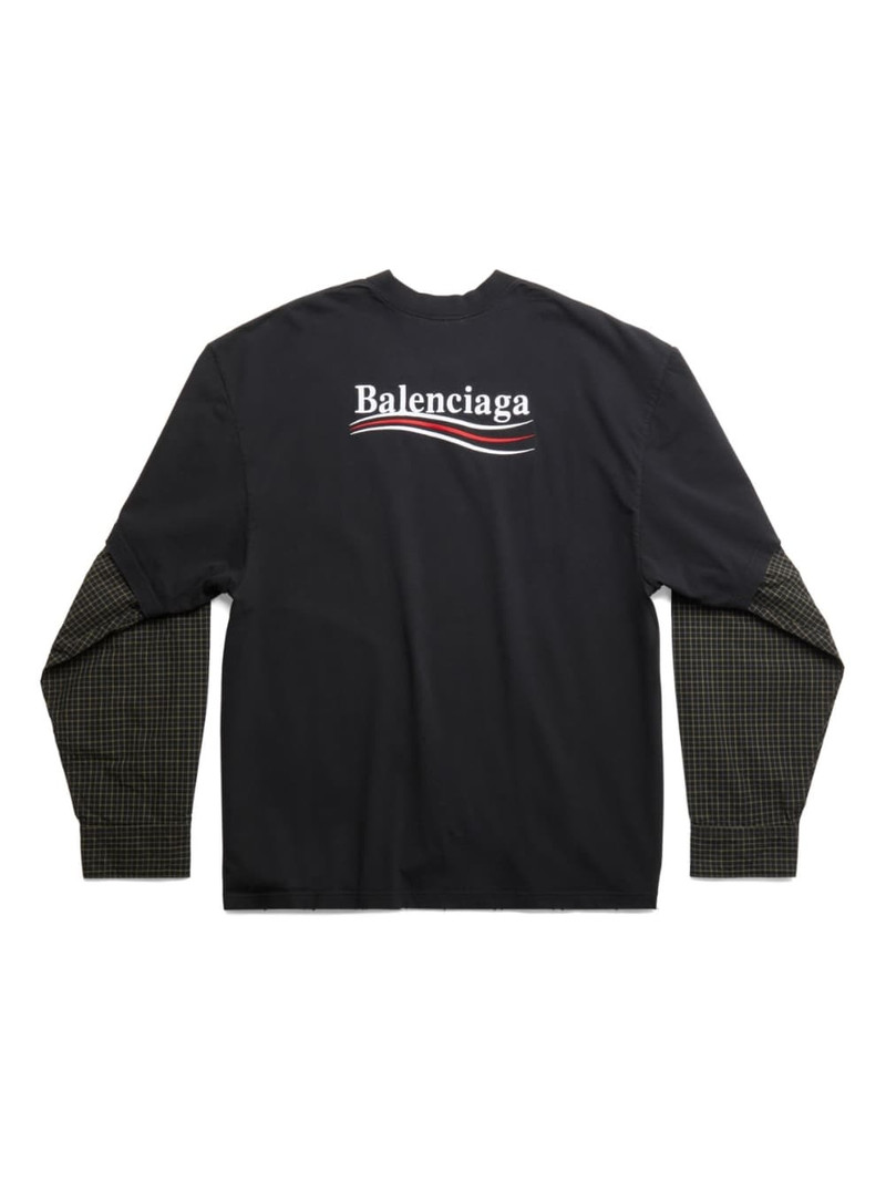 BALENCIAGA Political Campaign layered T-shirt | REVERSIBLE