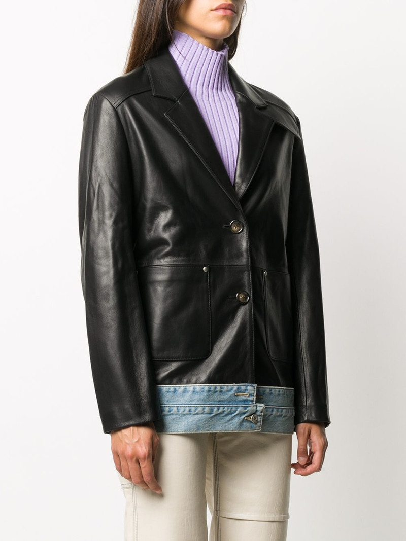 Molly Denim Layered Leather Jacket 3