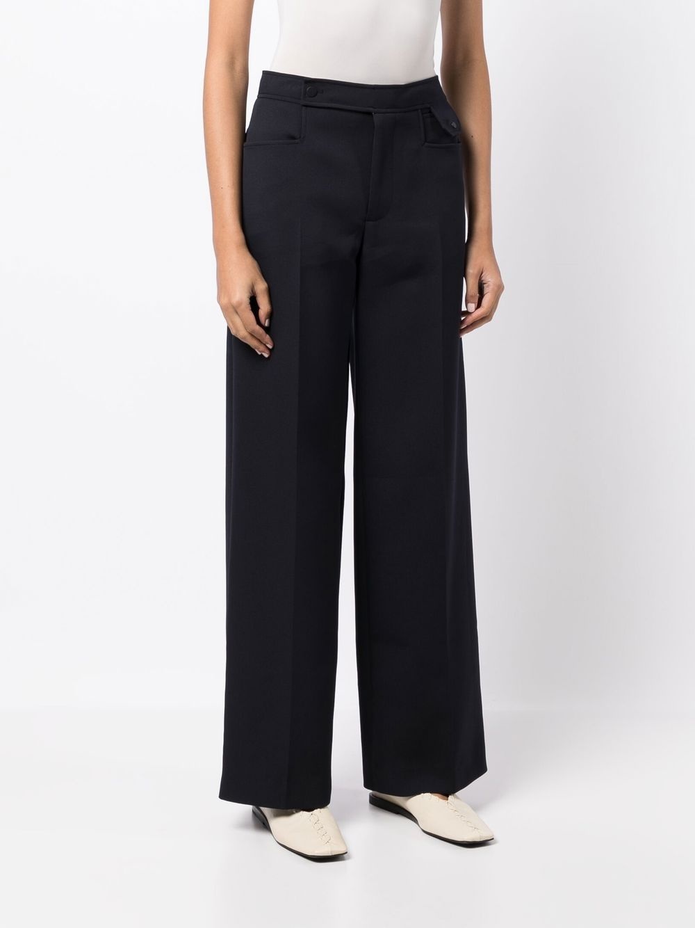 pocket-point wide-leg trousers - 3