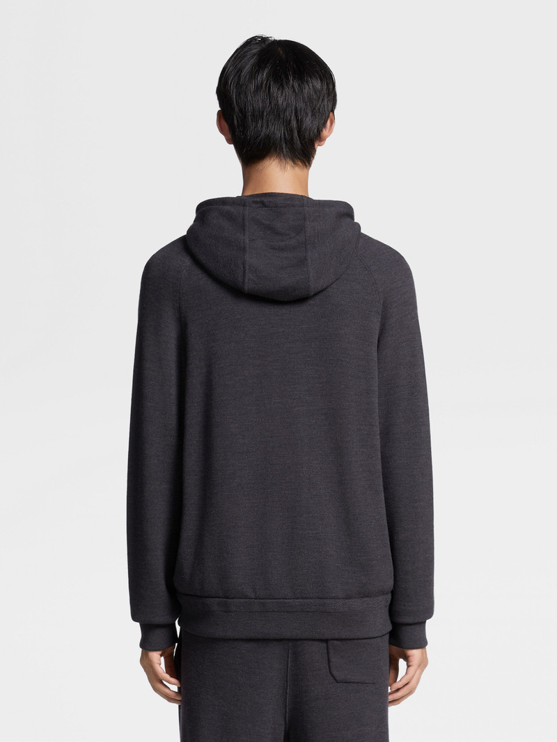 DARK GREY 12MILMIL12 WOOL FULL ZIP HOODIE 3