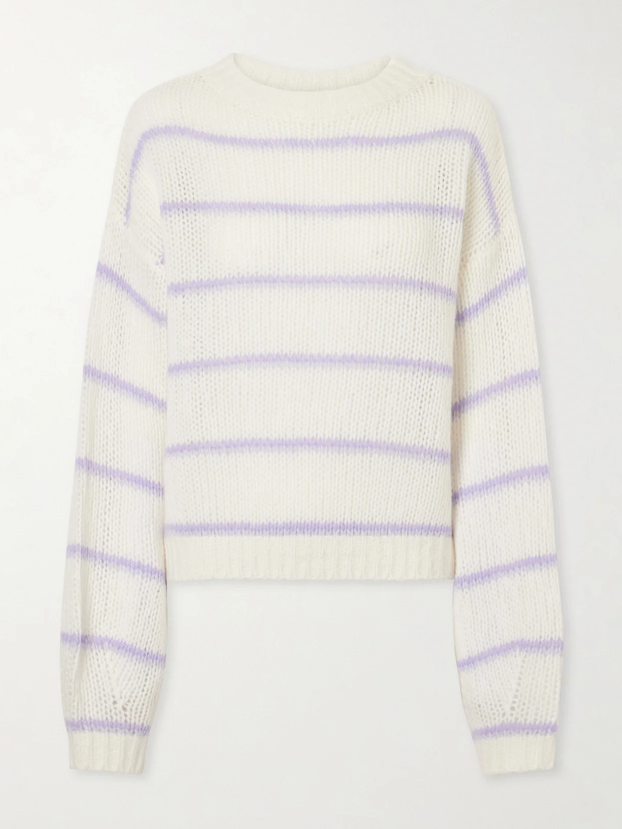 Sabelle Striped Knitted Wool And Silk-blend Sweater - 1