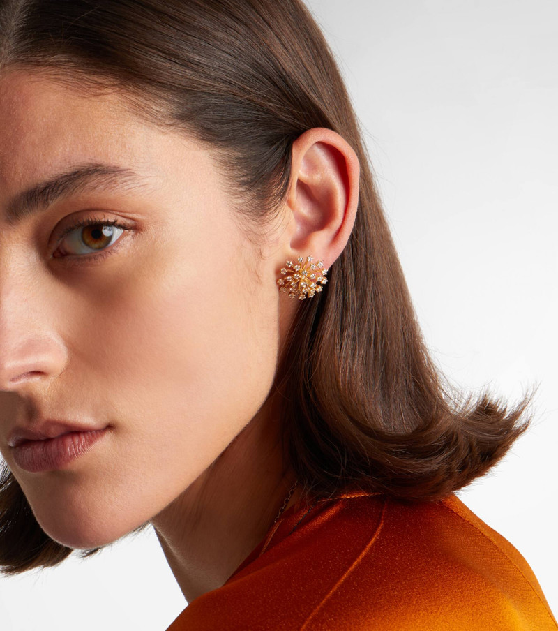 SYDNEY EVAN Burst Large 14kt gold earrings with diamonds outlook