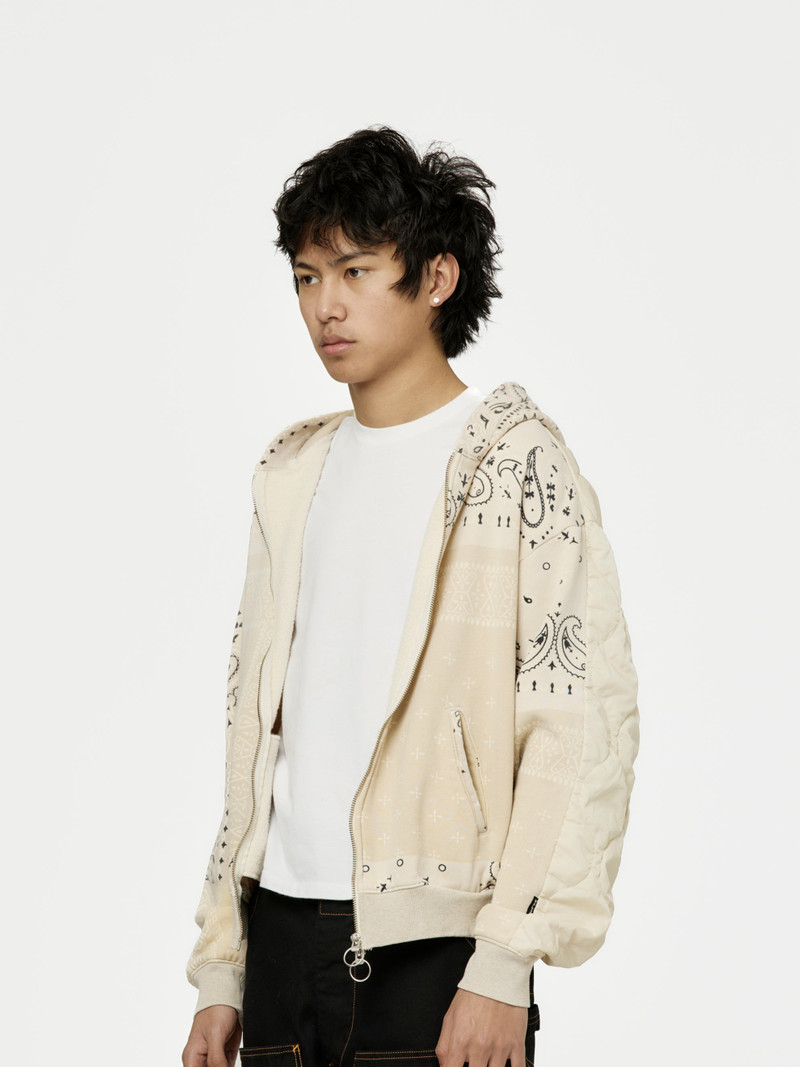 SWT KNIT BANDANA BIVOUAC HOODED BLOUSON (ECRU) 2