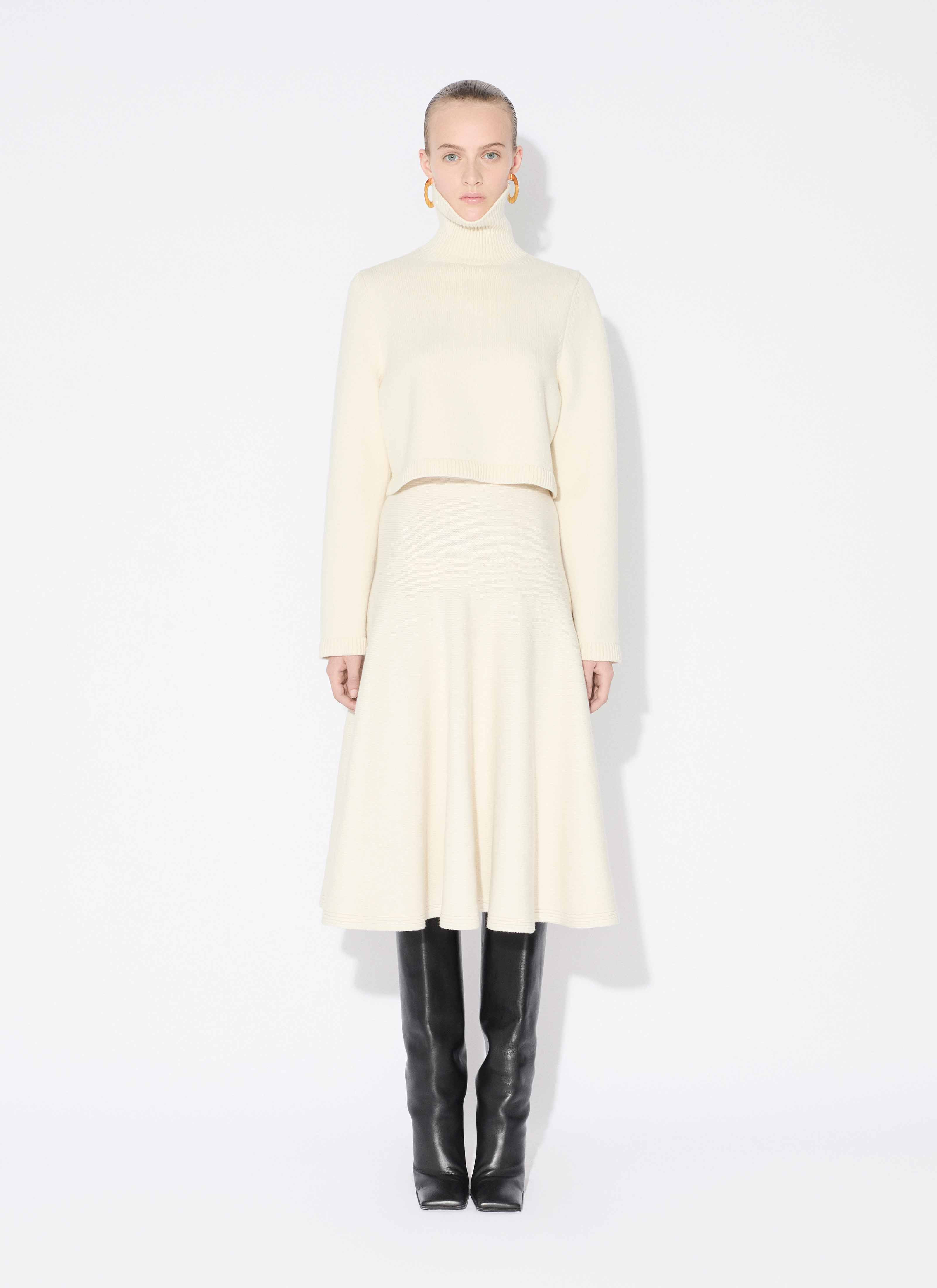CASHMERE KNIT CROPPED JUMPER - 2