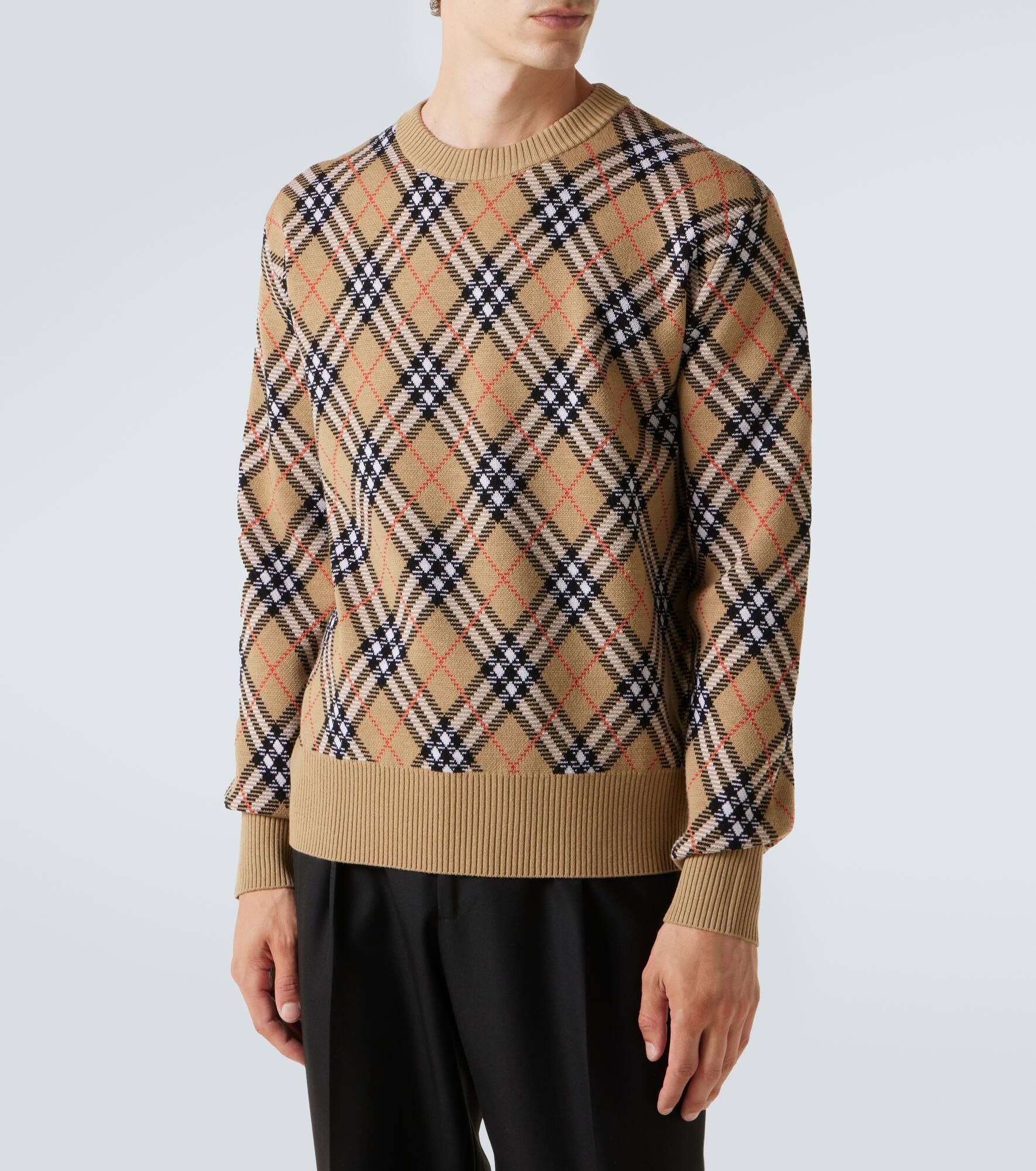 Burberry Check wool-blend sweater - 3