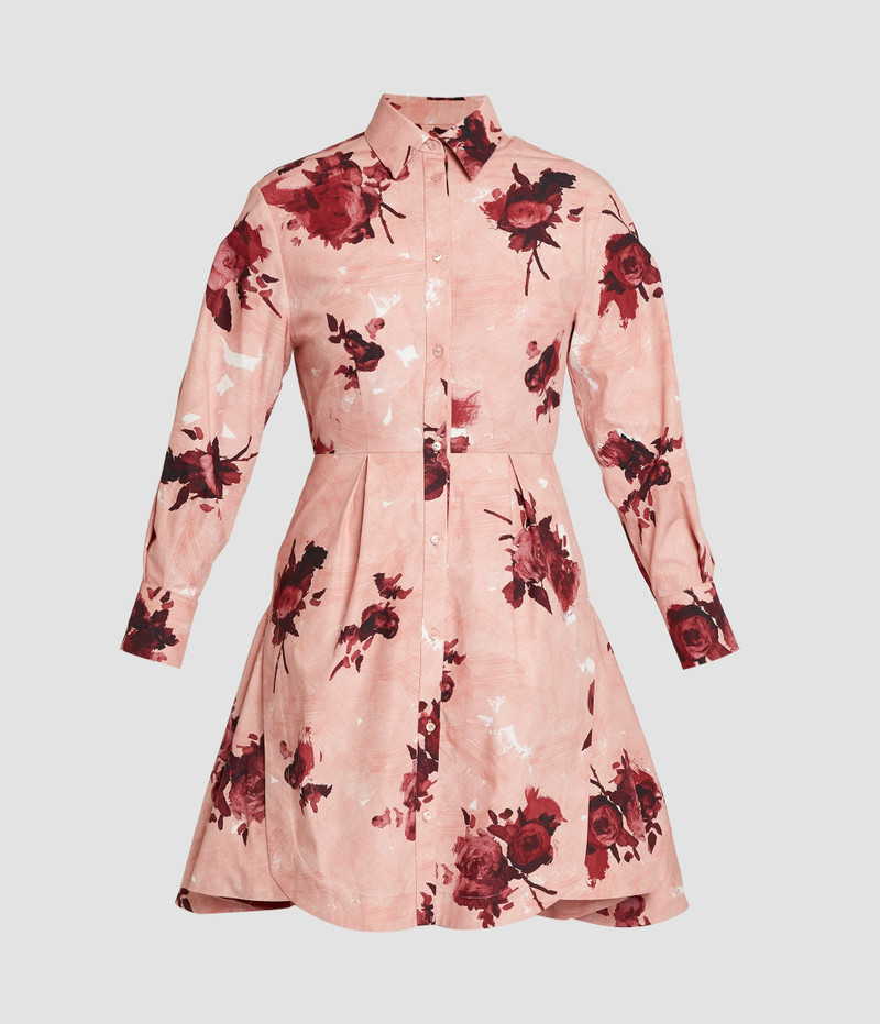 Erdem LONG SLEEVE MINI SHIRT DRESS outlook