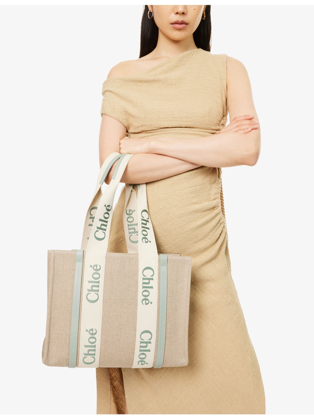 Woody Medium Linen Tote Bag - 2