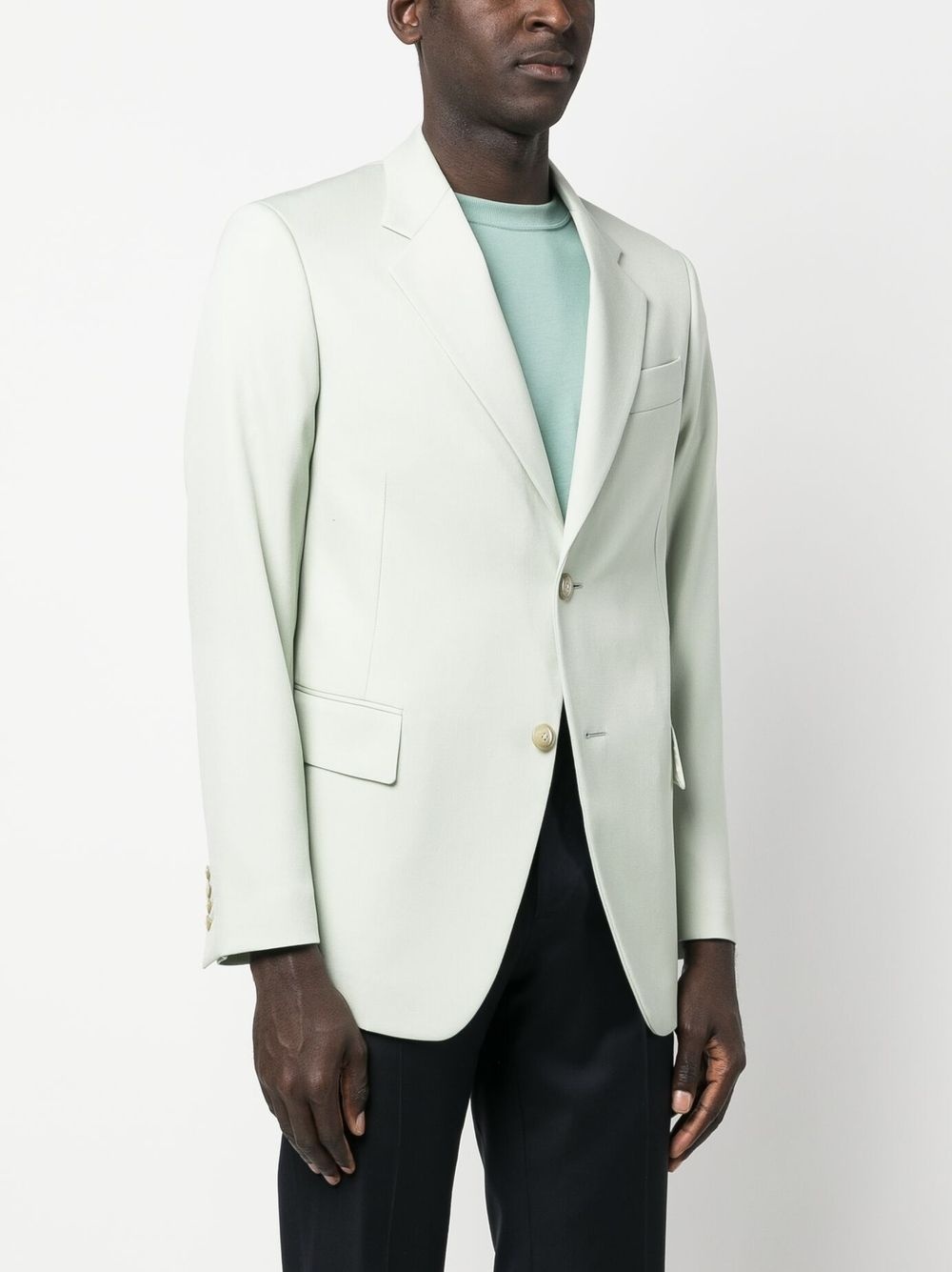 single-breasted wool blazer - 3