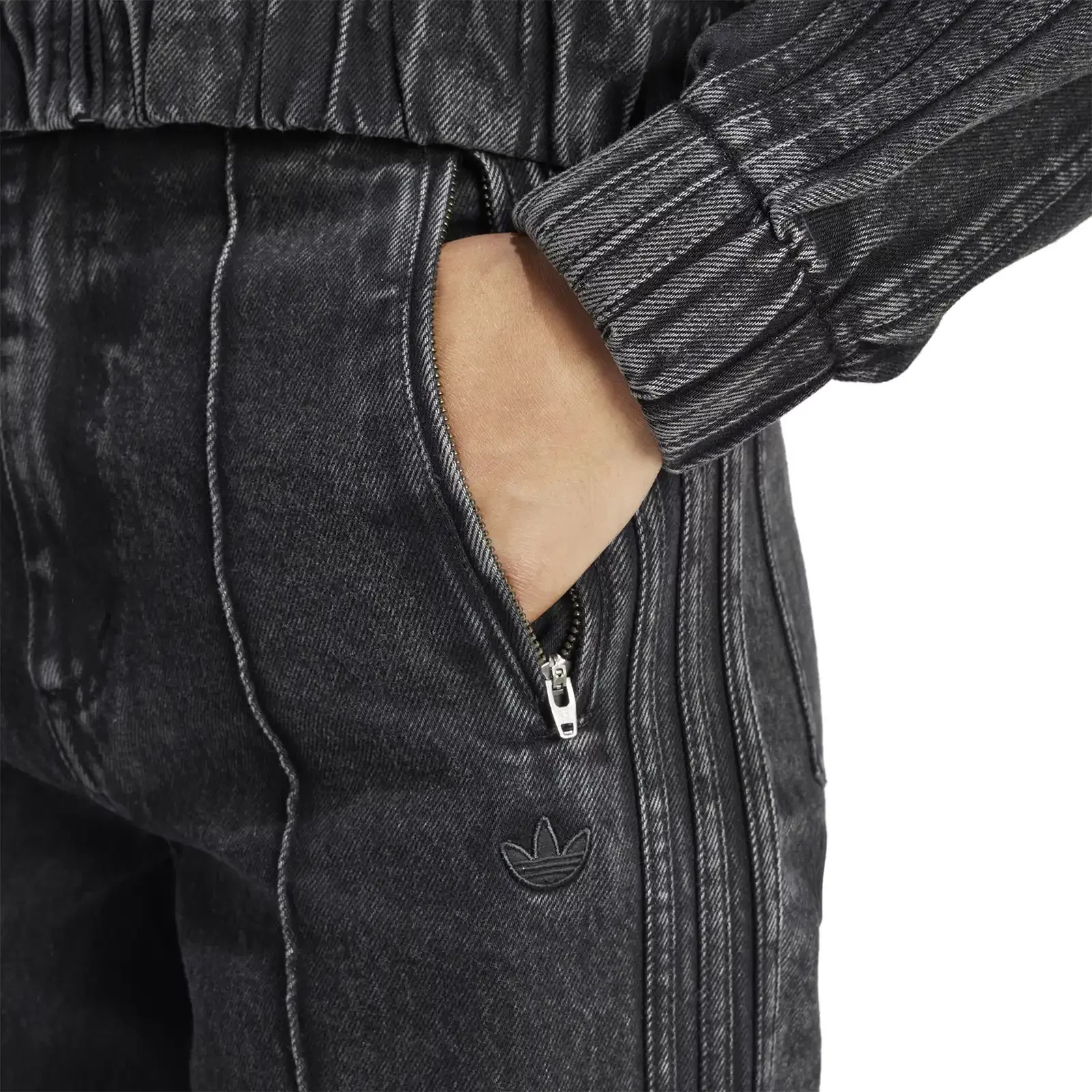 Premium Essentials Denim Straight Leg Pants "Black" - 3