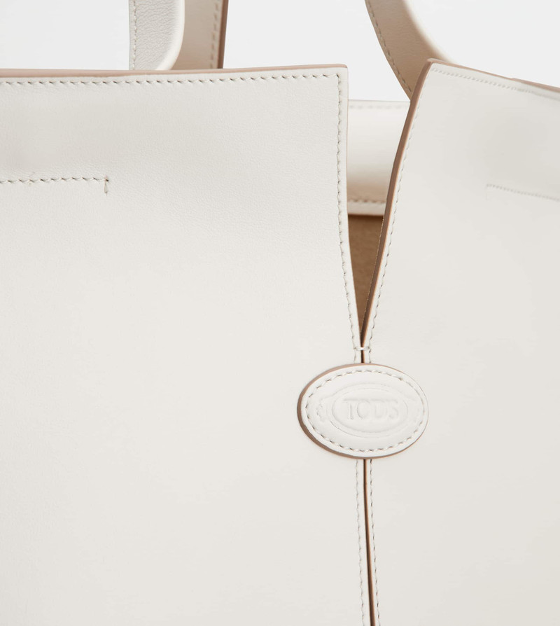 TOD'S DI BAG FOLIO IN LEATHER SMALL - OFF WHITE 7