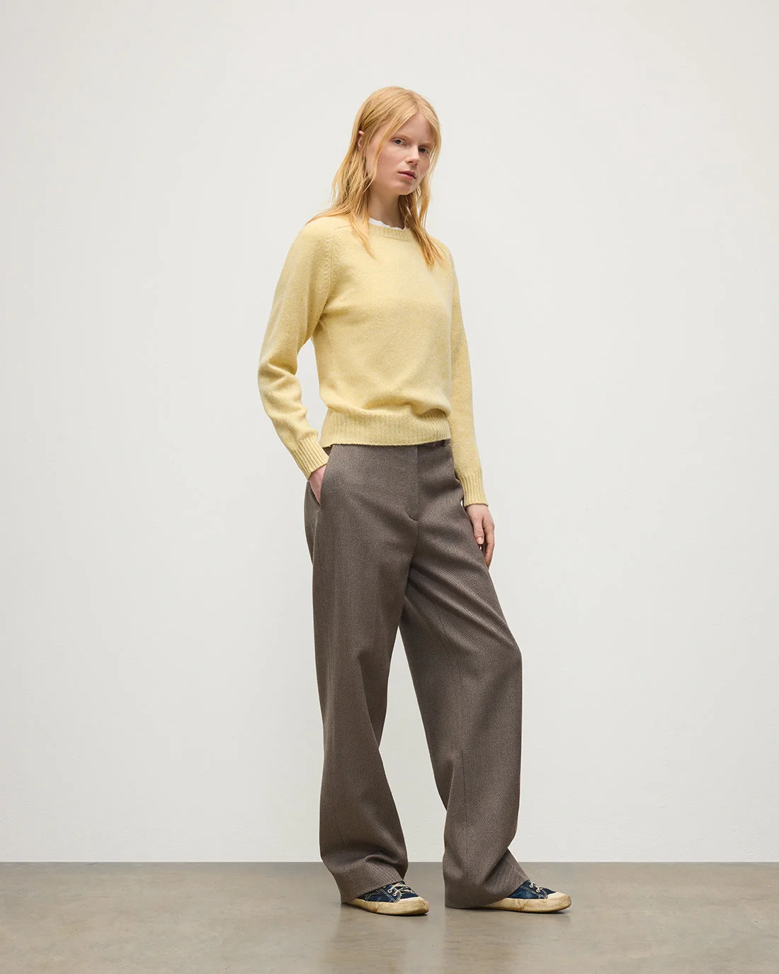 Blyth Yellow Lambswool Jumper - 1