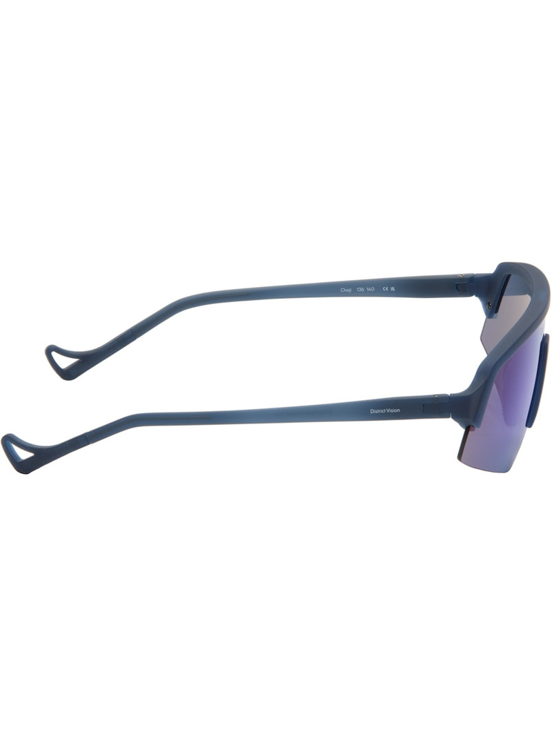 District Vision Navy Choji Turbo Blade Sunglasses outlook