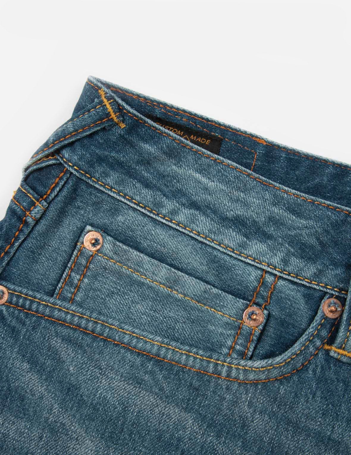Taiko Daruma Print Cropped-Fit Jeans #2027 - 7