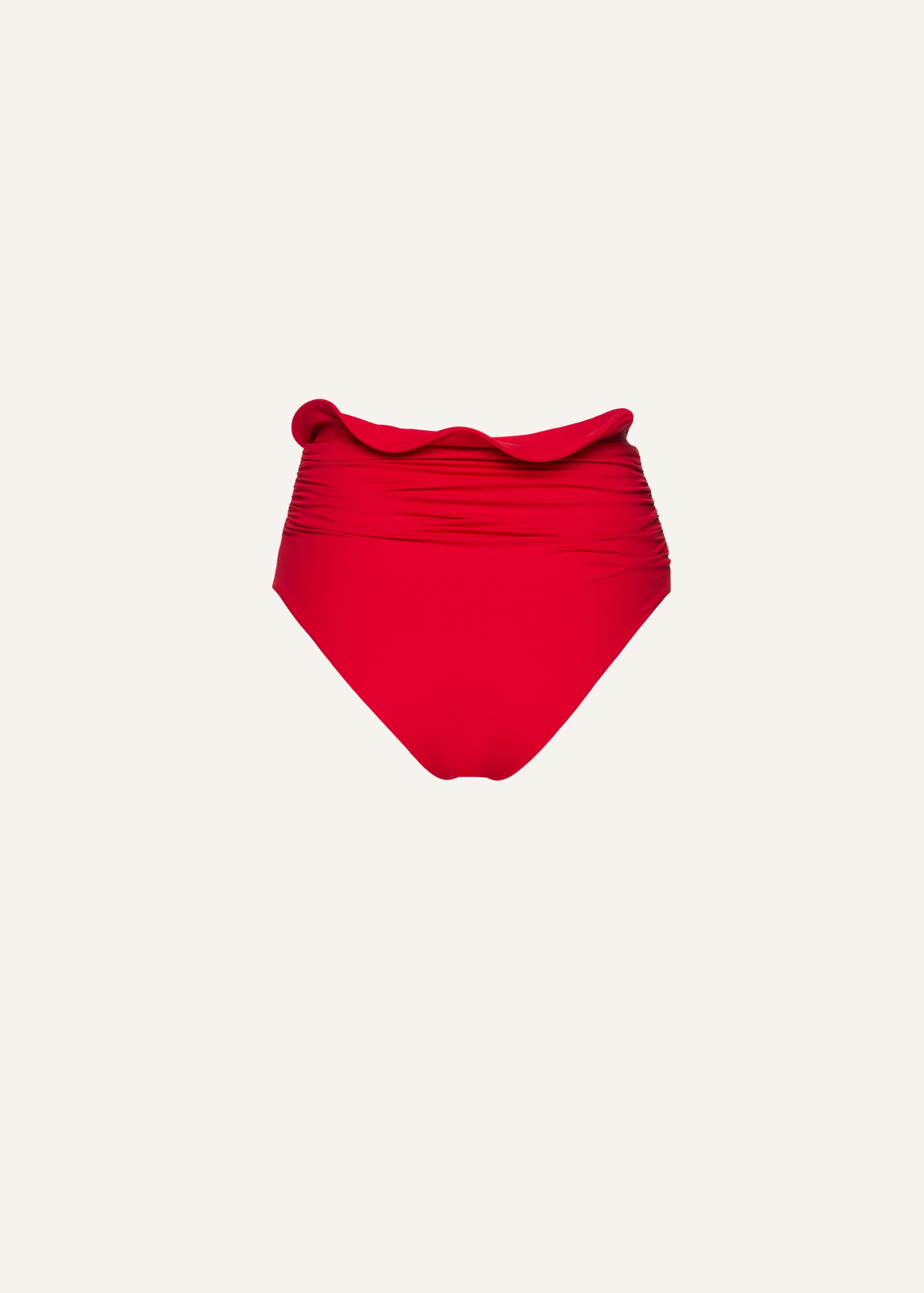 Sculpted waist swim bottom in red - 2
