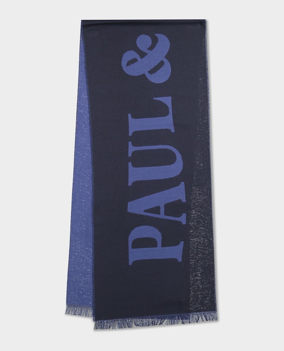Wool Scarf with oversize inlay - 1