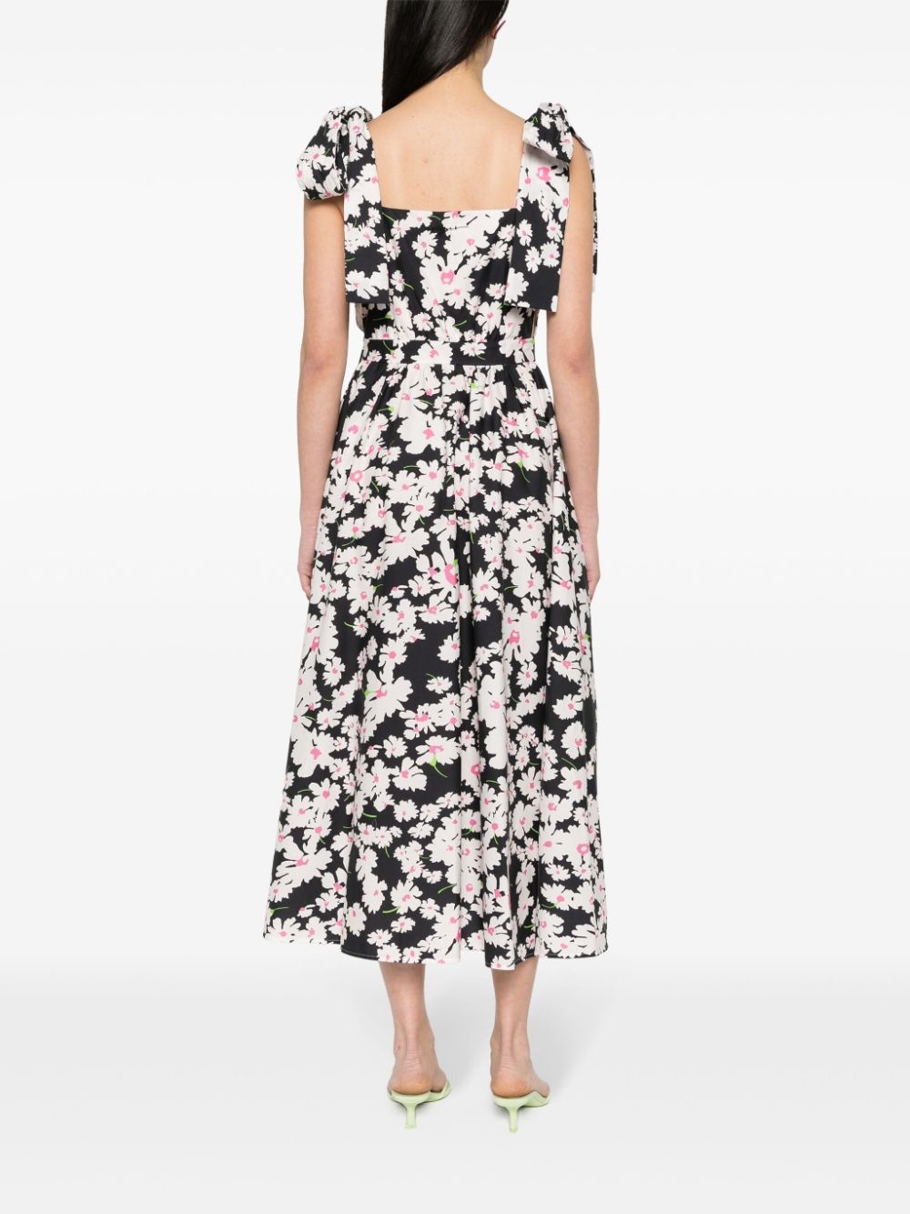 floral cotton midi dress - 4