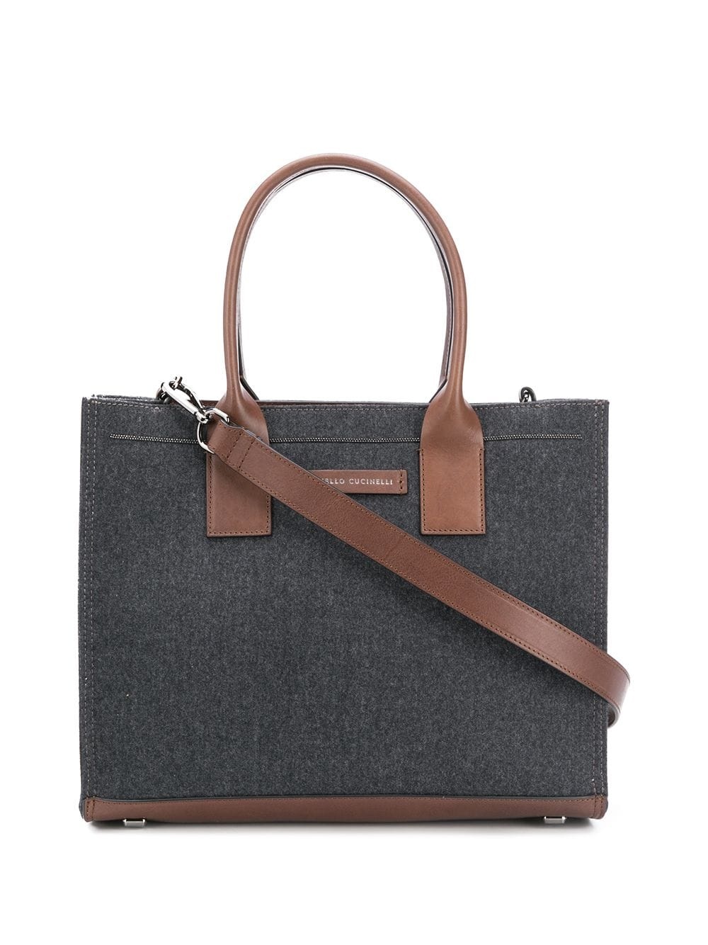 wool twill tote bag - 1