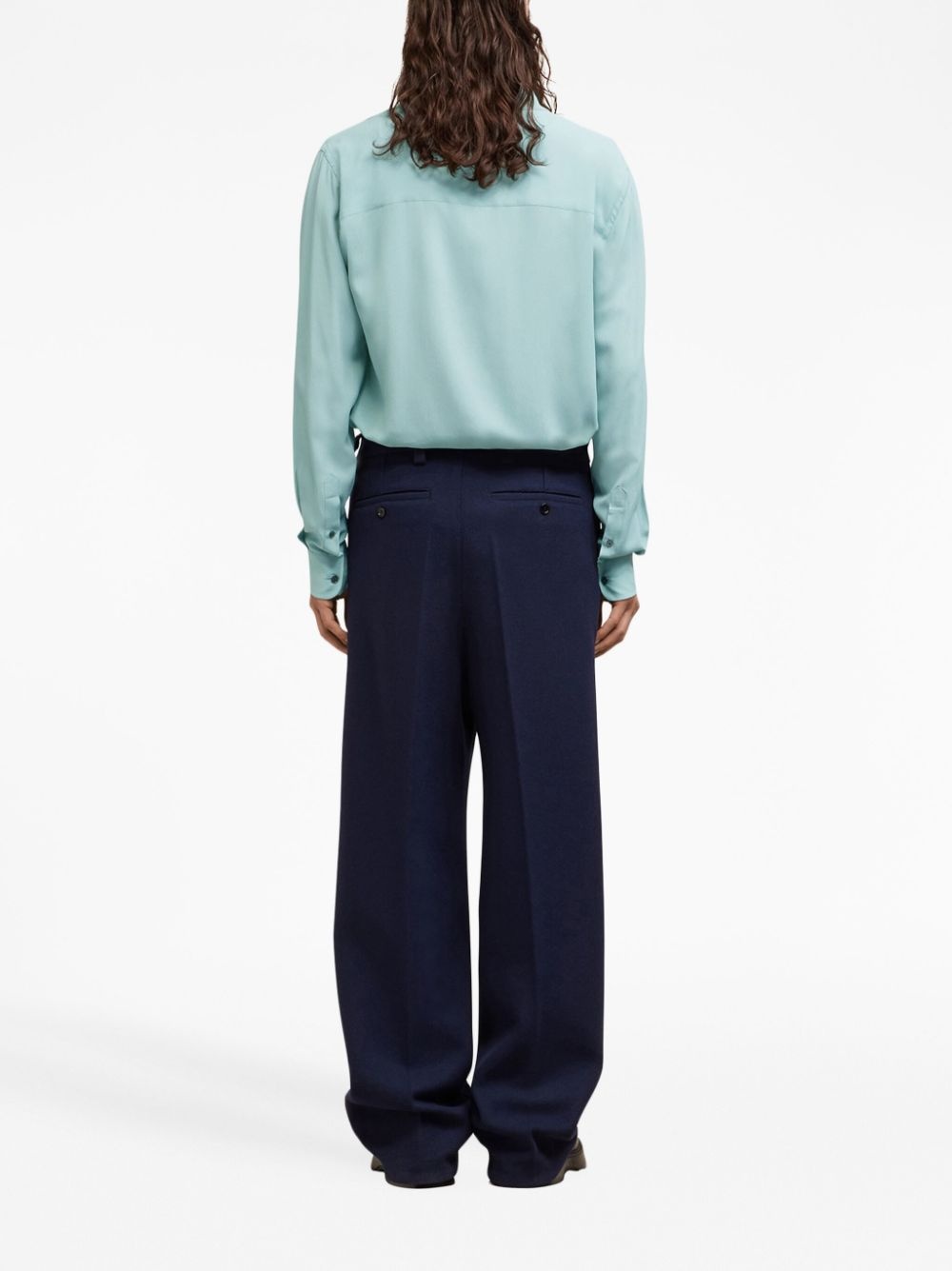 button-up crepe shirt - 4