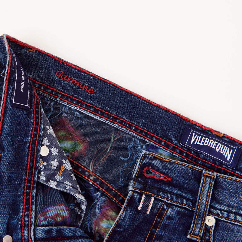 Men 5-Pockets Denim Bermuda Neo Medusa 8