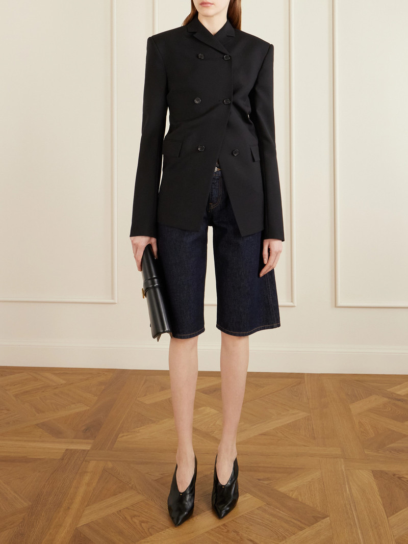 KHAITE Rolo Double-breasted Wool And Silk-blend Blazer outlook