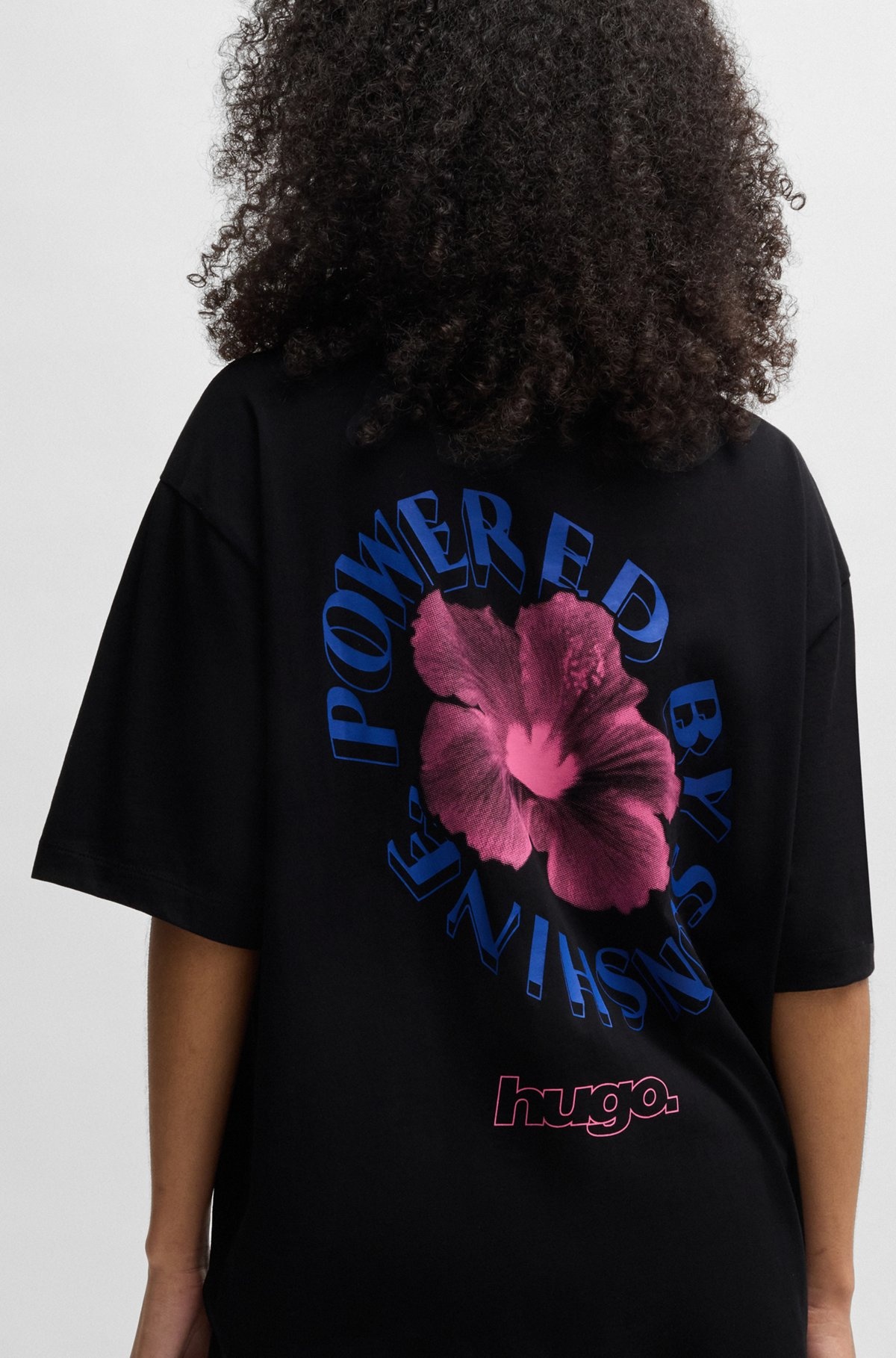 COTTON-JERSEY T-SHIRT WITH HAPPY HUGO LOGO - 6