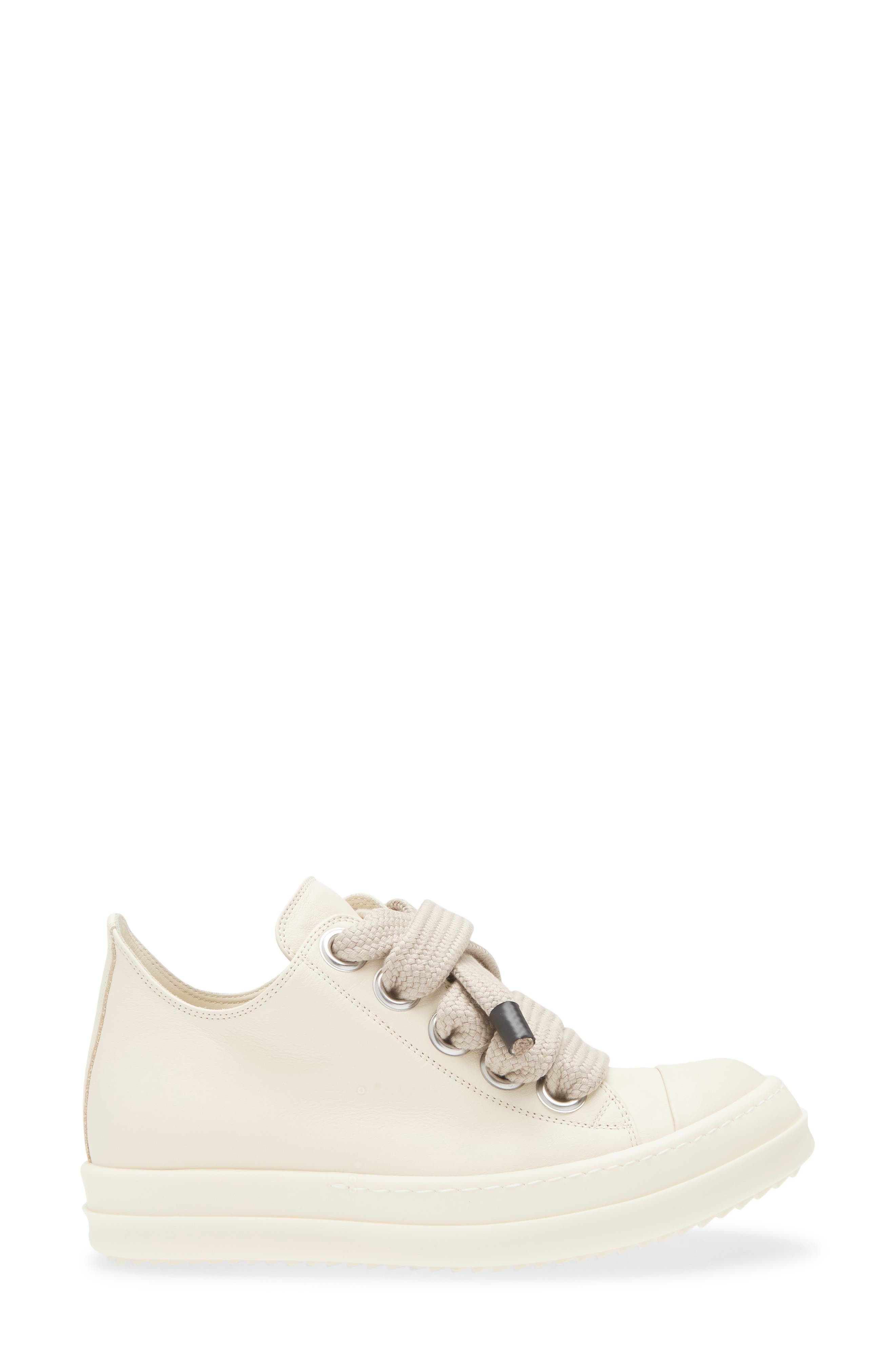 Rick Owens Jumbolace Low Top Sneaker in Milk/Milk/Milk at Nordstrom - 3