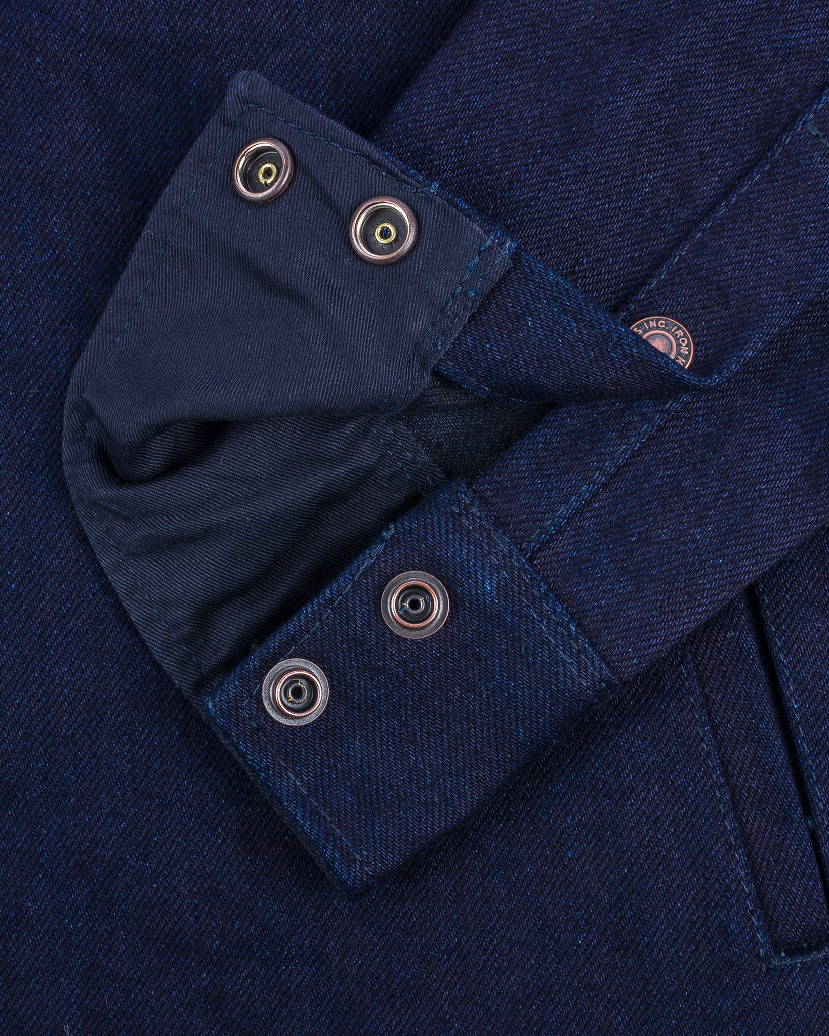 IHSH-409-IB 19oz Selvedge Denim CPO Shirt - Indigo/Black - 11