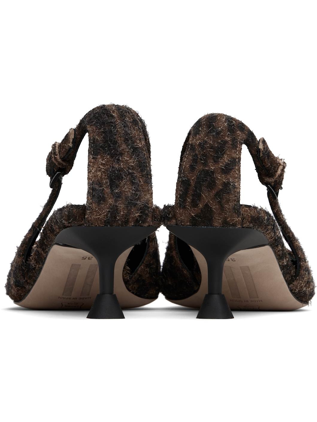 Brown & Black Adal Animal Print Heels - 2