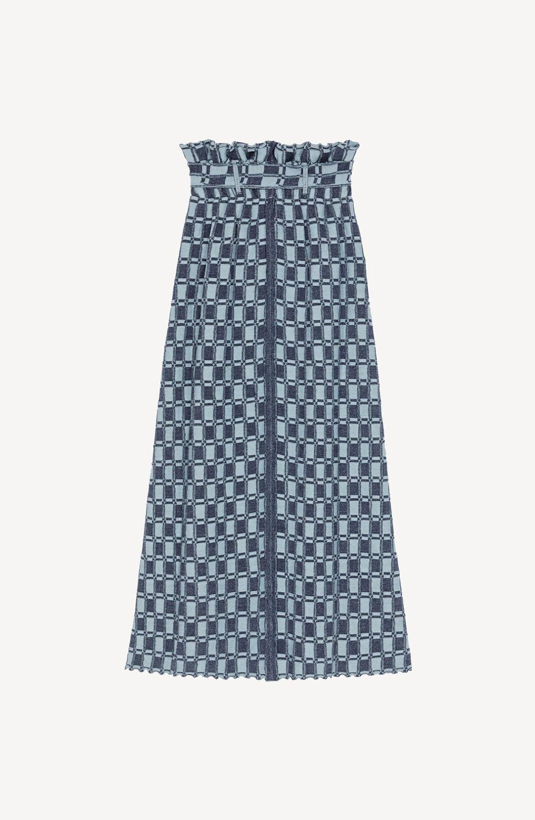 Jacquard gingham midi skirt - 6