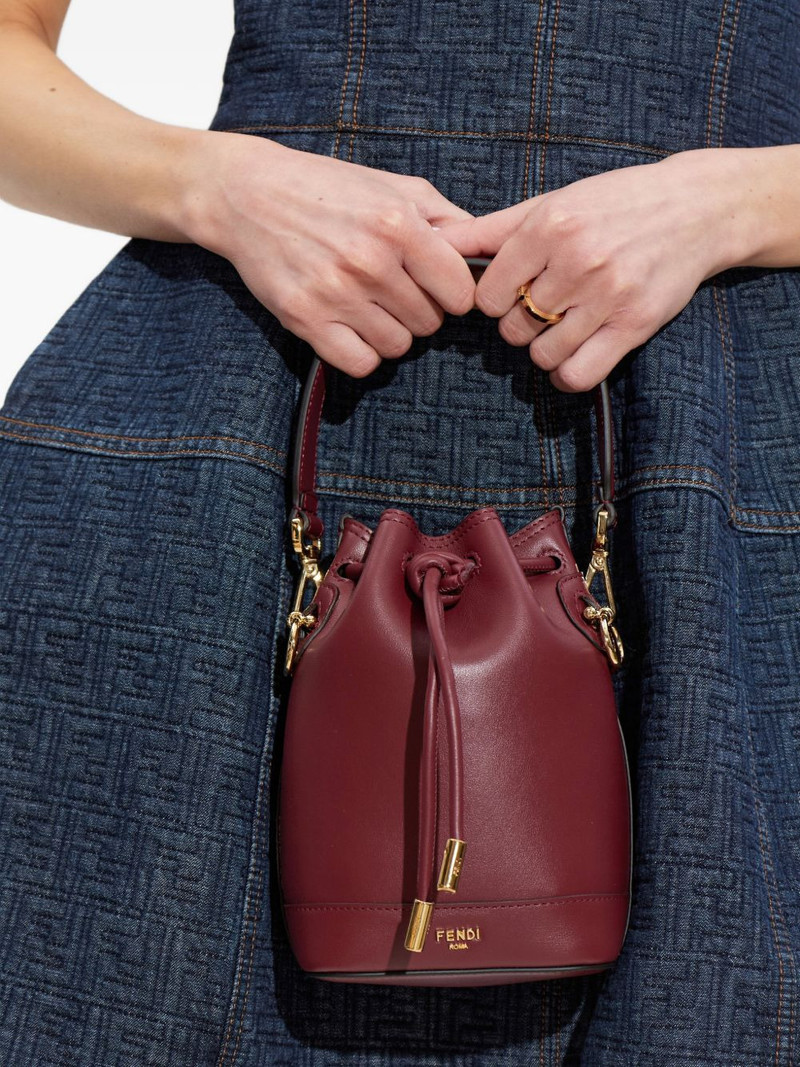 FENDI mini Mon Tresor drawstring leather tote bag outlook