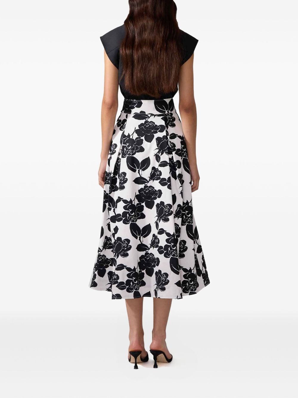 floral-print midi skirt - 2