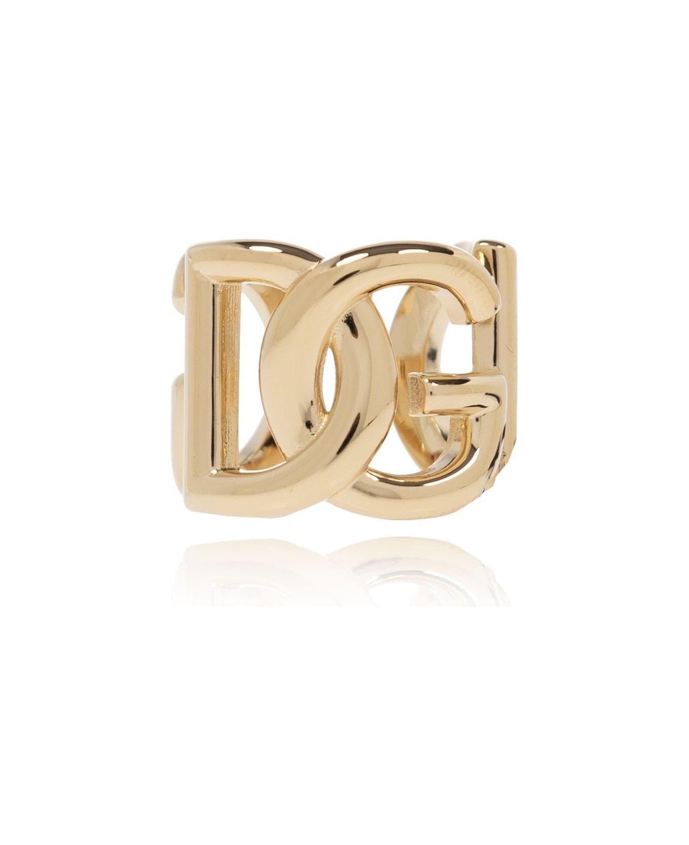 指輪・リング Dolce & Gabbana WRP3L2 W1111 ENGRAVED-LOGO DETAIL Ring SchaferandweinerShops KR - Silver Logo - engraved ring dolce