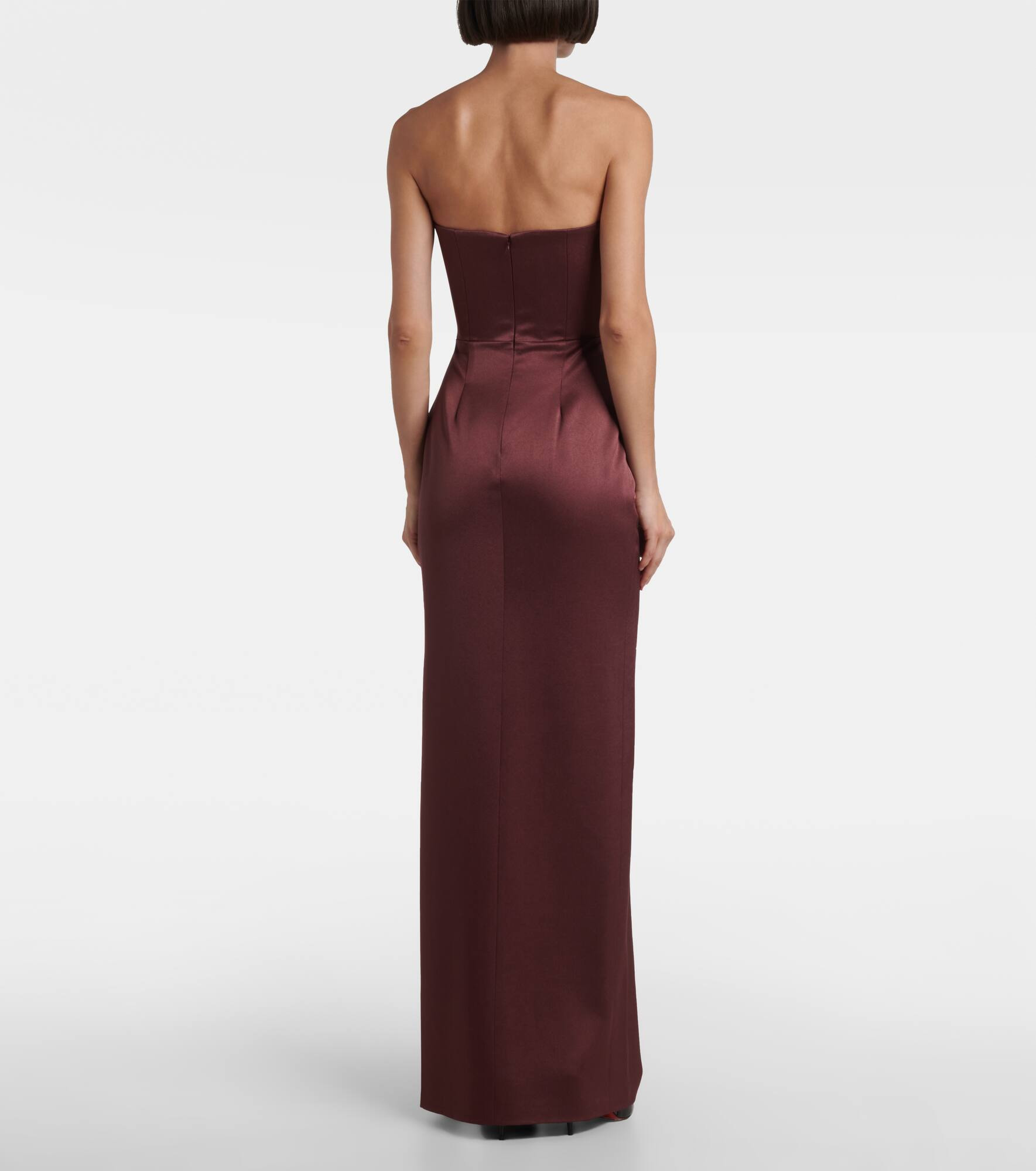 Crêpe satin bustier gown - 3