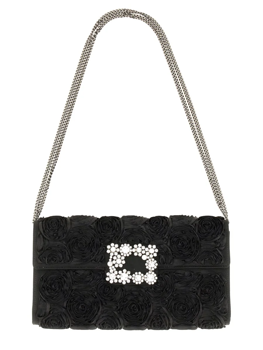 SATIN EFFLORESCENCE CLUTCH BAG - 1