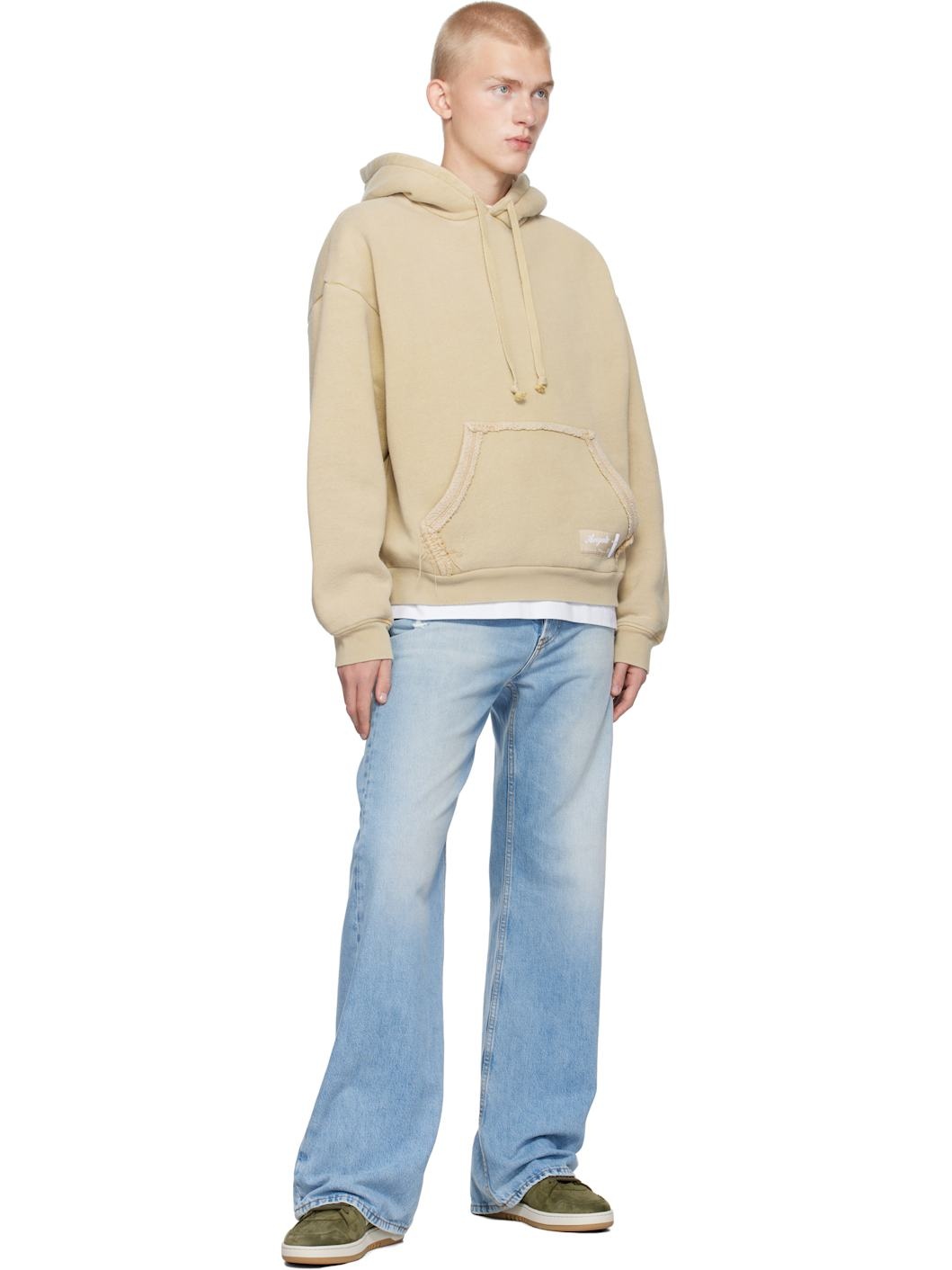 Tan Element Distressed Hoodie - 4