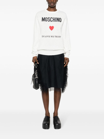 Moschino logo-embroidered jumper outlook