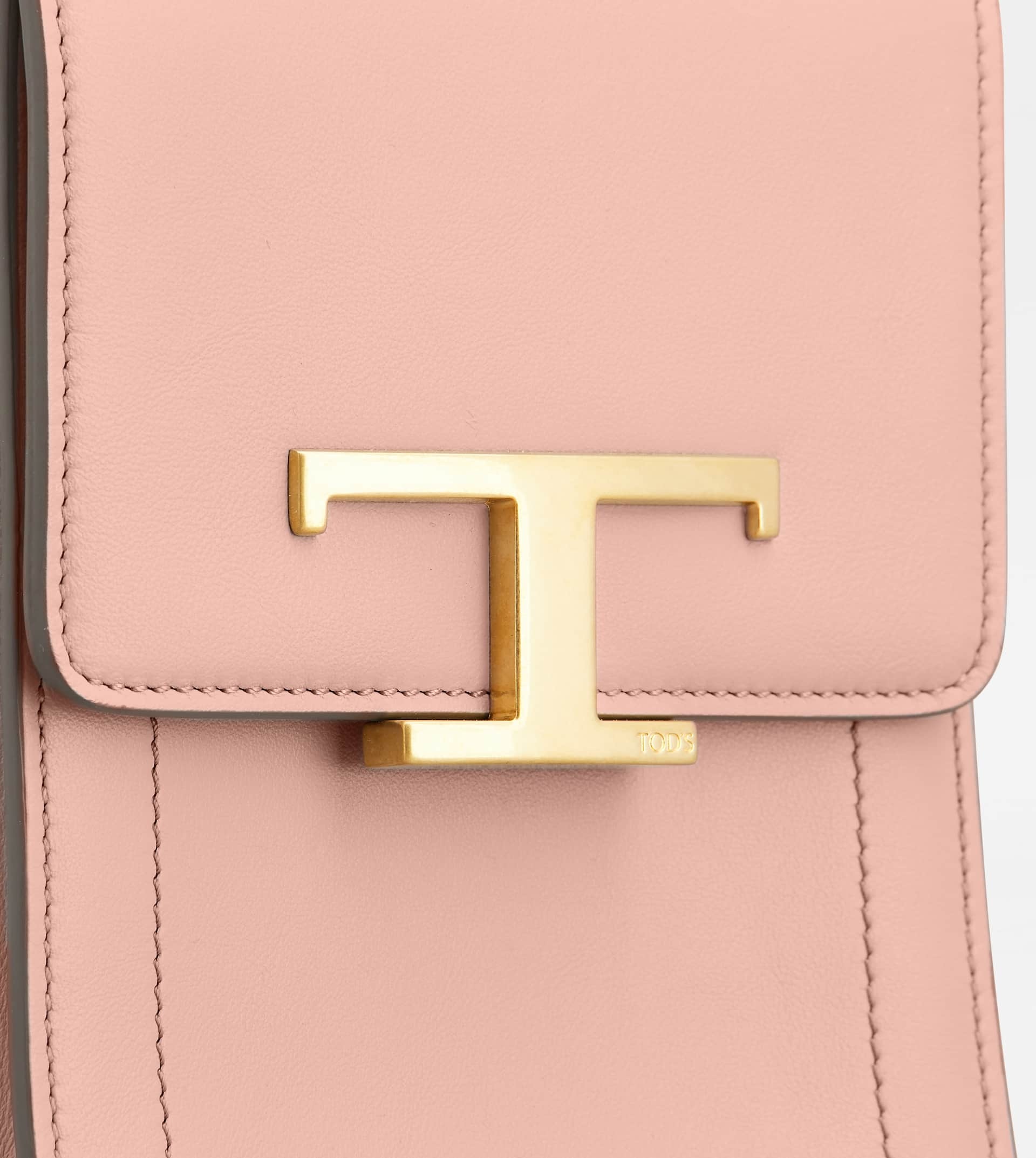 T TIMELESS BAG IN LEATHER MICRO - PINK - 4