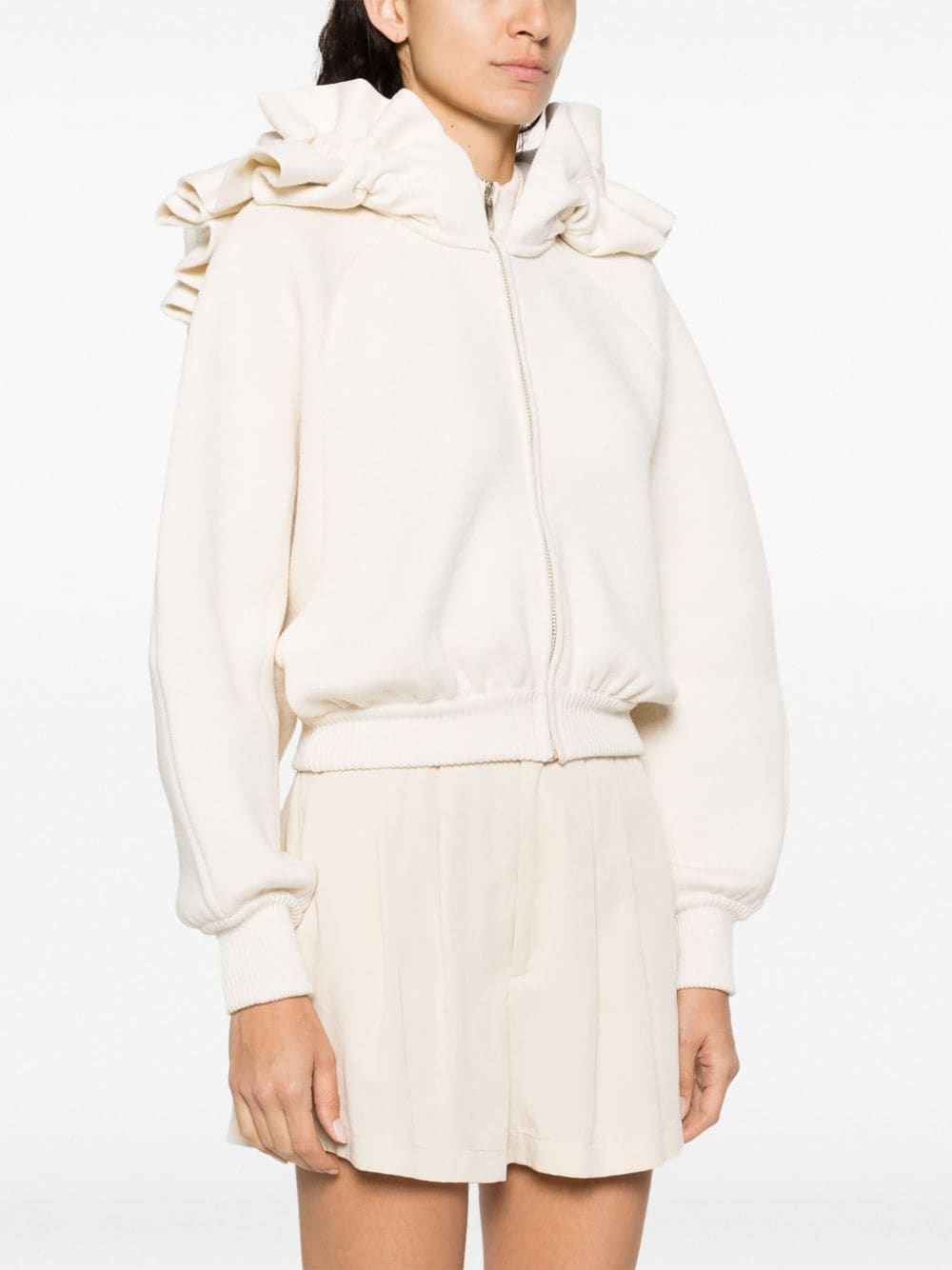 La Maille Crinoline ruffled hoodie - 3