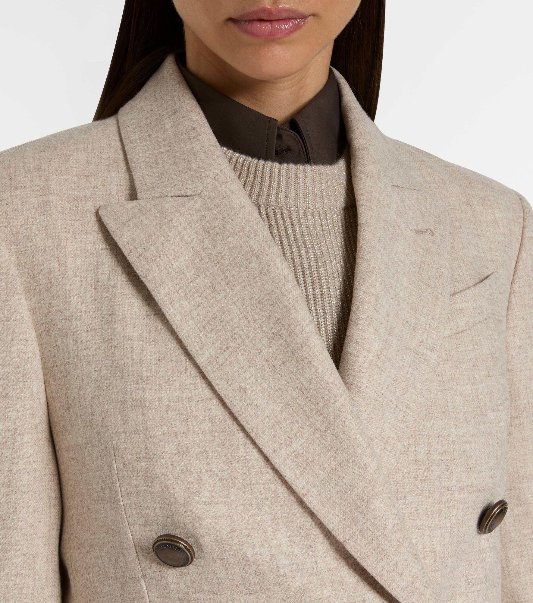 Wool and cashmere blazer - 4