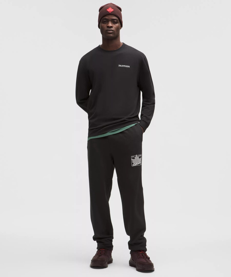 lululemon Team Canada Men's Heavyweight Cotton Long-Sleeve Shirt COC Logo *Graphic outlook