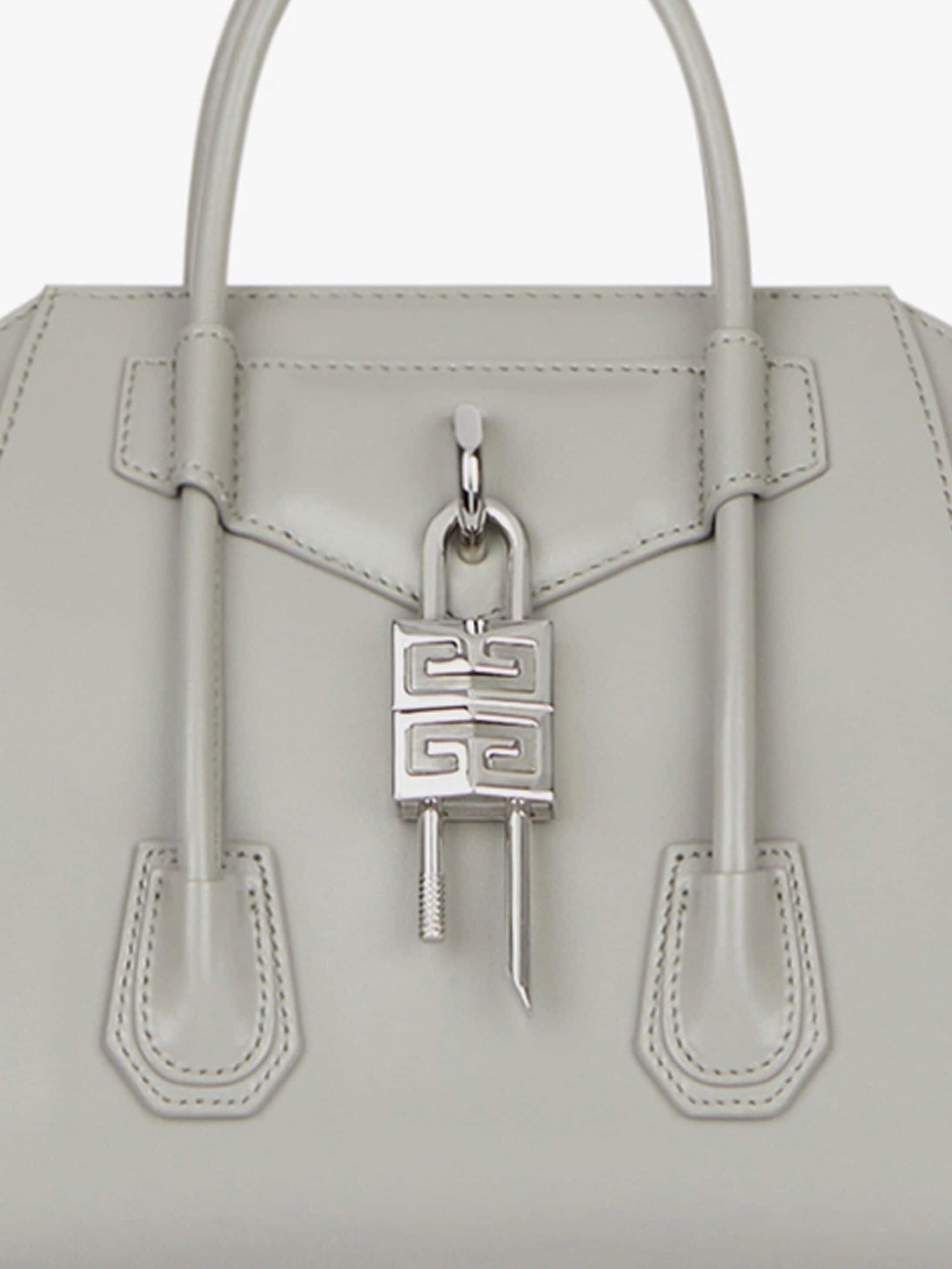 MINI ANTIGONA LOCK BAG IN BOX LEATHER - 5