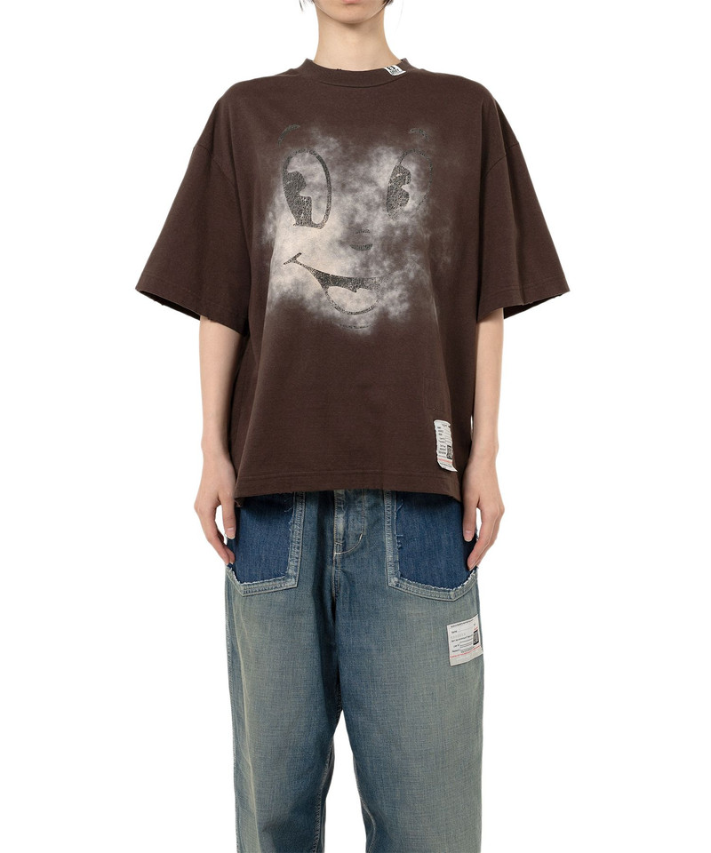 Happy Face Printed Distressed T-shirt 14