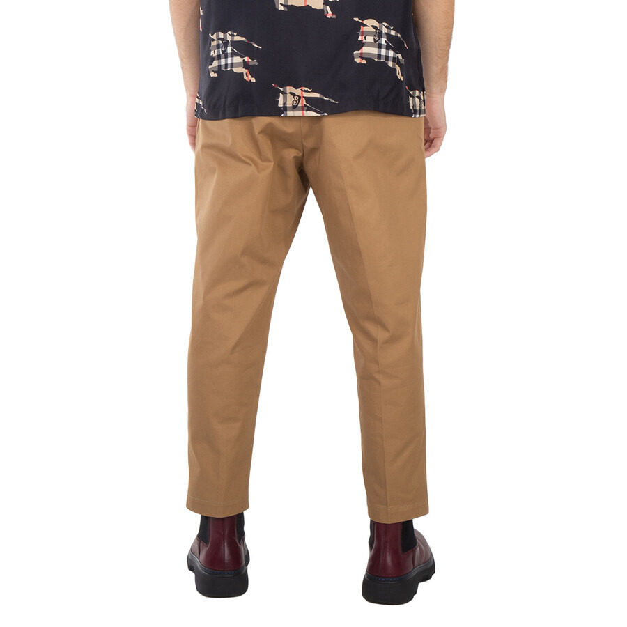 Maison Kitsune Men's Beige Straight-Leg Cotton Trousers - 5