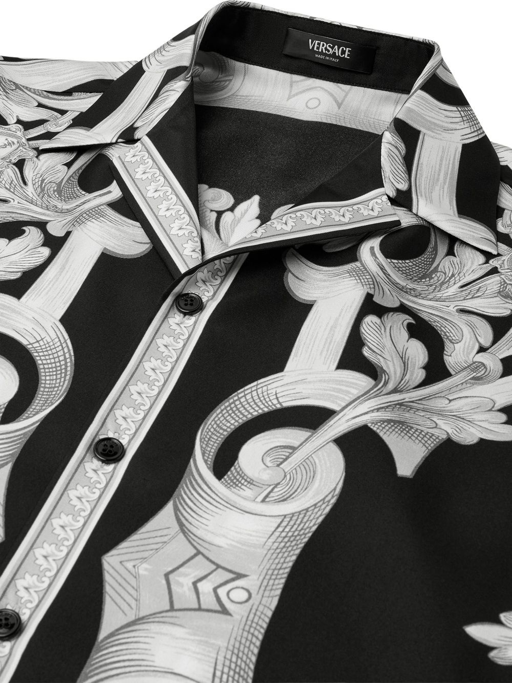 baroque-print silk shirt - 4
