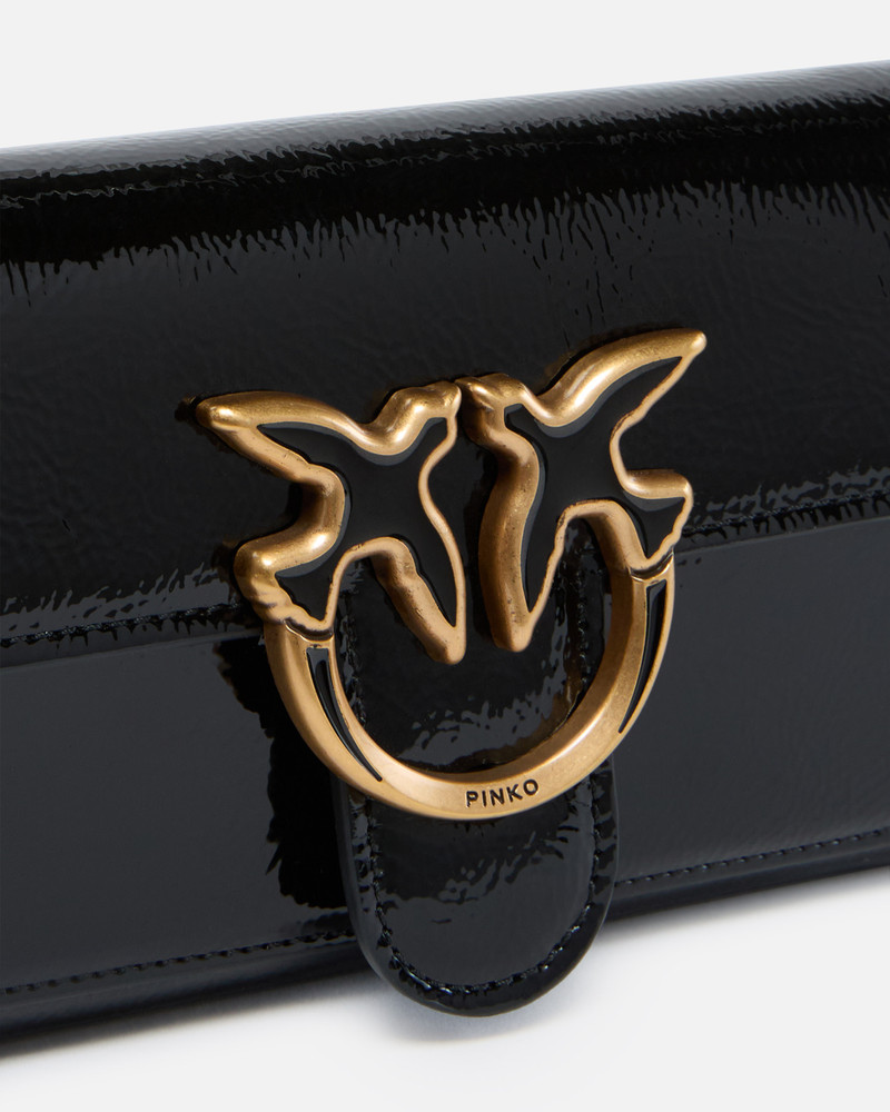 SHINY CROSSBODY WALLET WITH BIRD BUCKLE 3