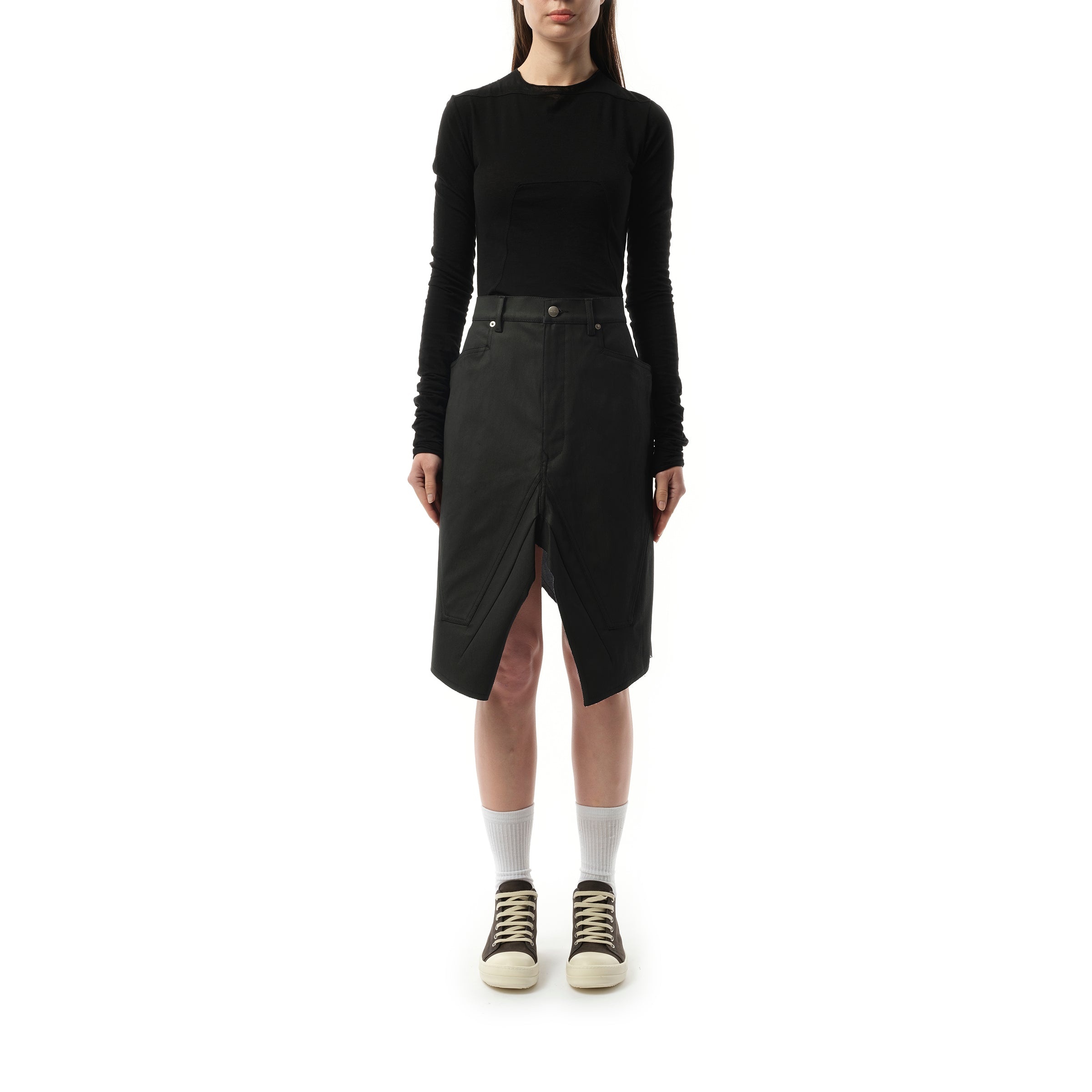 Rick Owens Slivered Skirt in Black | marais | REVERSIBLE