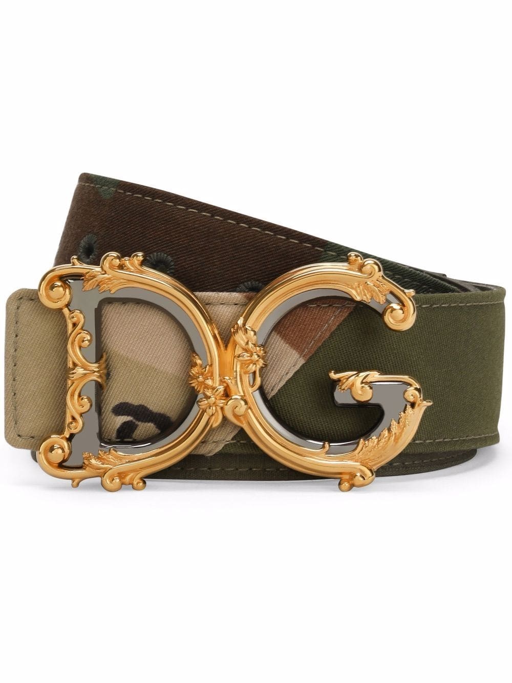 camouflage baroque-logo buckle belt - 1