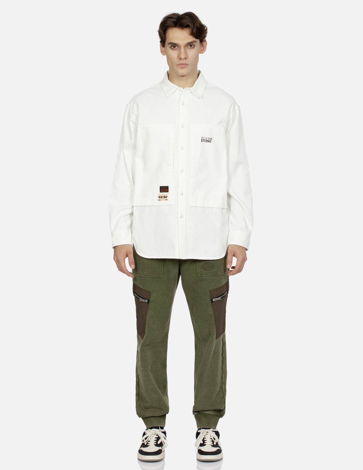 CAMOUFLAGE BRUSHSTROKE DAICOCK PRINT RELAX FIT SHIRT - 6