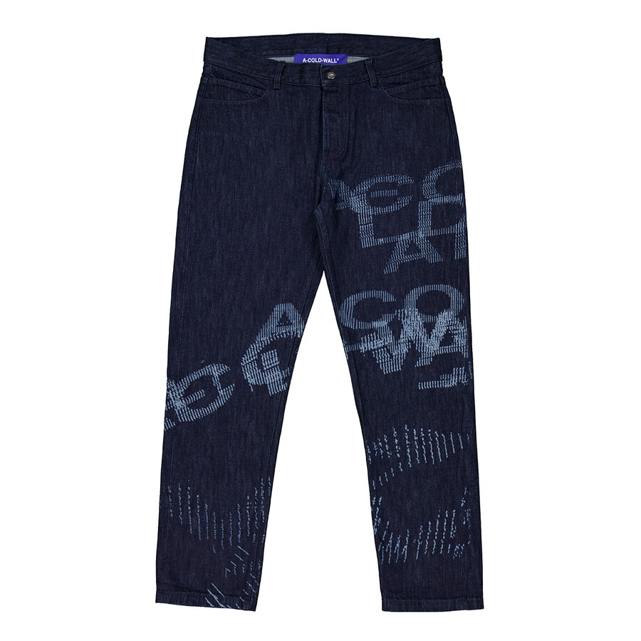 A Cold Wall Lasered-Logo Cotton Jeans - 5