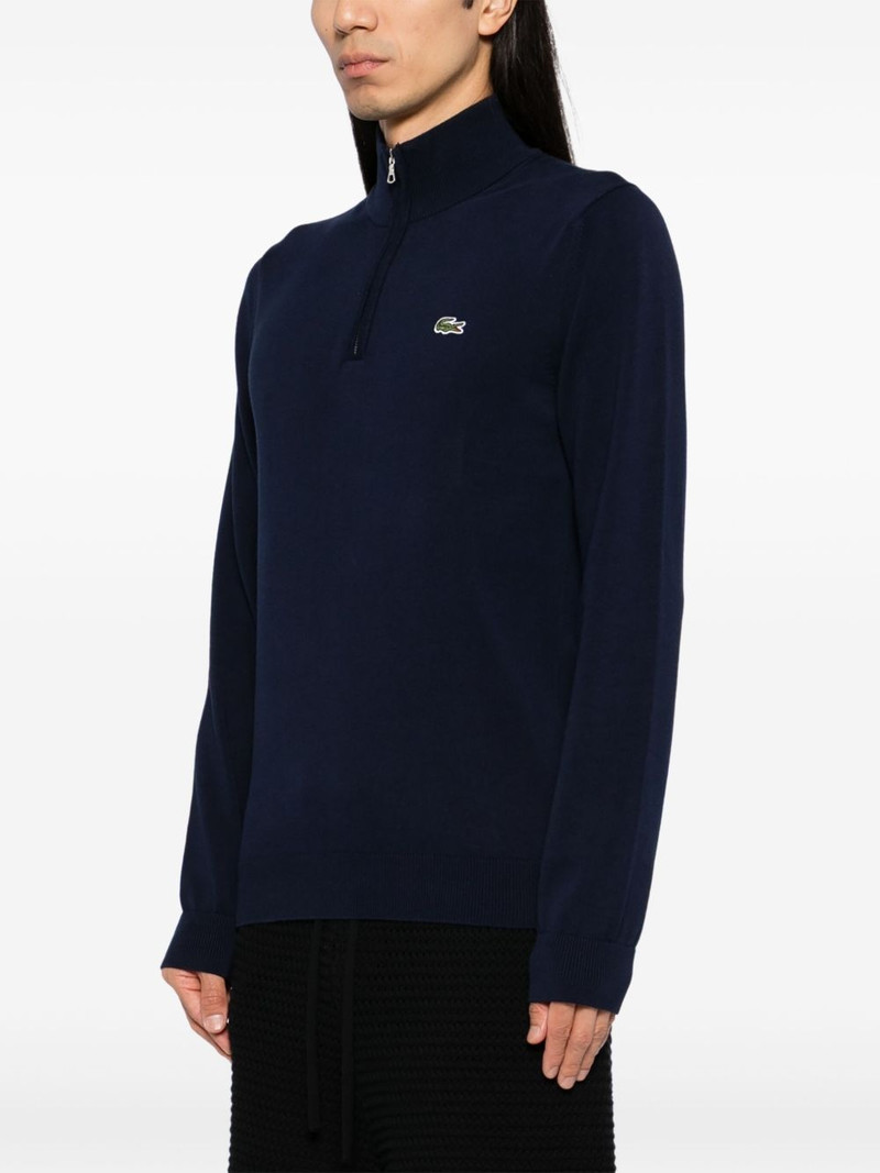 High Zipped Neck Plain sweater 3
